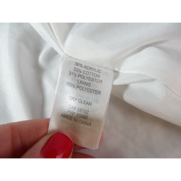 Carolina Belle Montreal Blazer Cardigan Small Tweed Blue Silver Woven Artsy - Picture 7 of 14